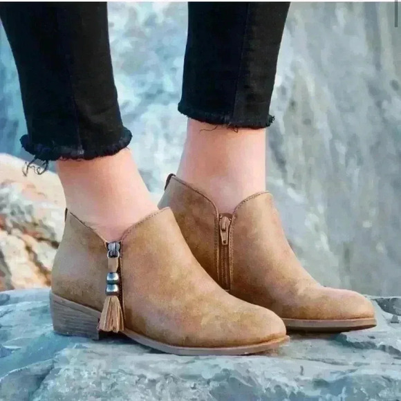 Journee Collection Shoes - Western Ankle Booties